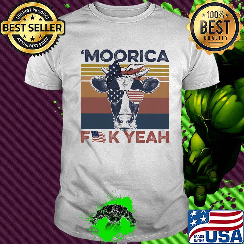 Independence Day cow glasses moorica fuck yeah vintage shirt