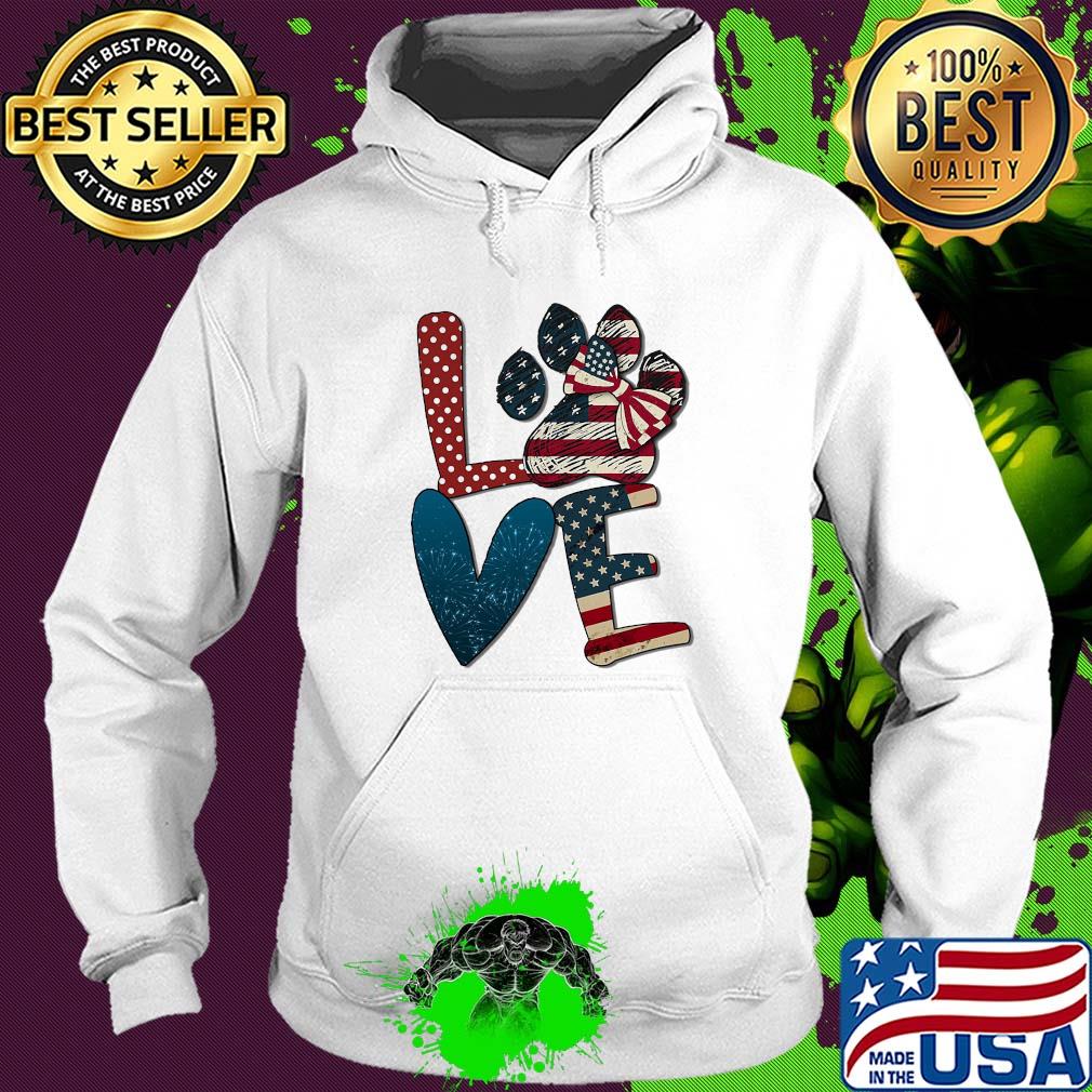 Independence Day love dog paw s Hoodie Independence Day love dog paw s Hoodie