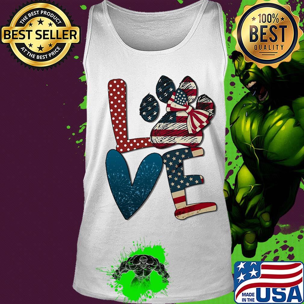Independence Day love dog paw s Tank top Independence Day love dog paw s Tank top