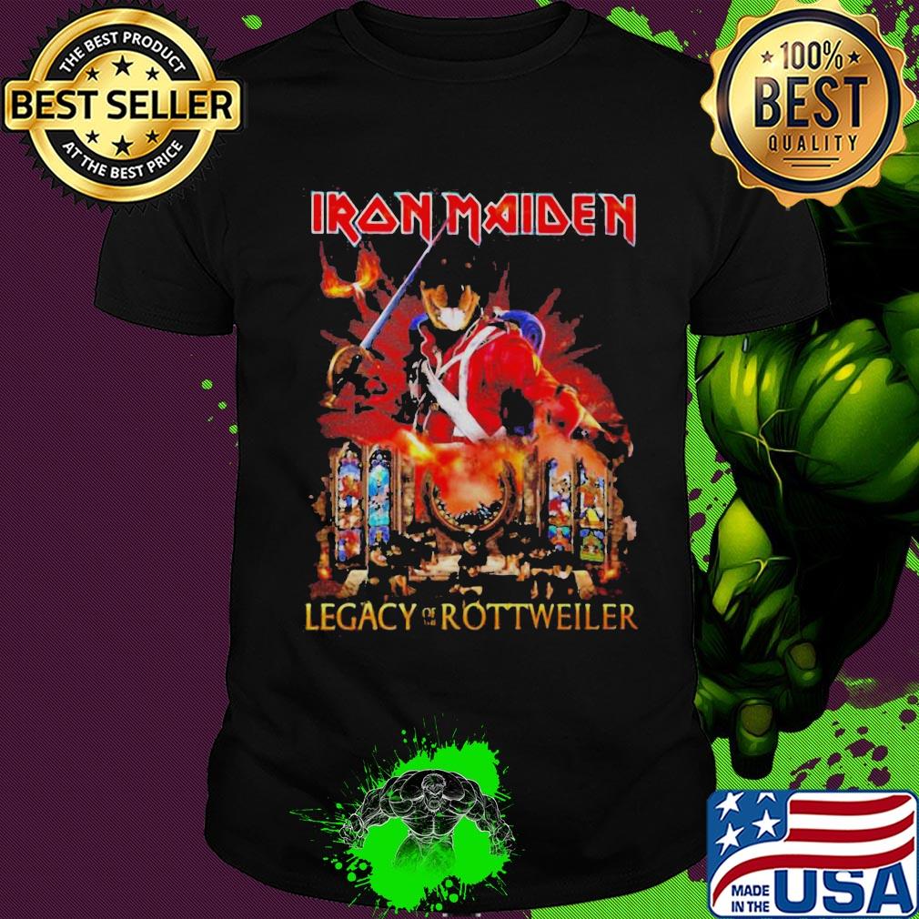 Iron maiden legacy of the rottweiler fire shirt