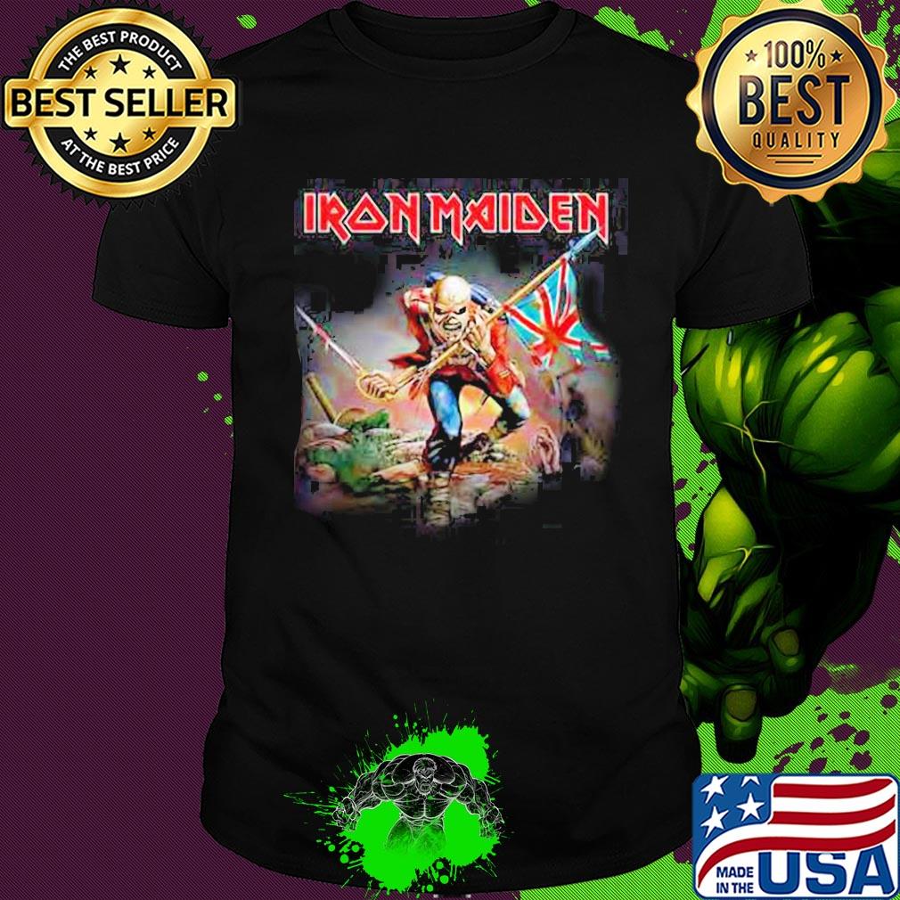 Iron maiden the trooper with flag shirt