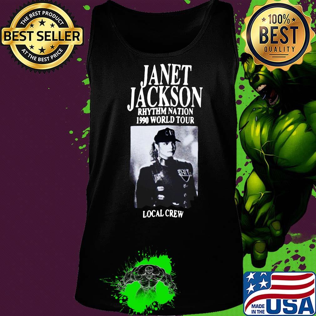 Janet jackson rhythm nation 1990 world tour local crew vintage s Tank top Janet jackson rhythm nation 1990 world tour local crew vintage s Tank top