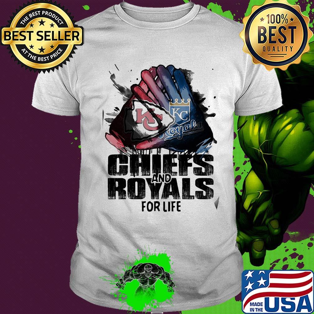 Kansas city chiefs and kansas city royals for life shirt