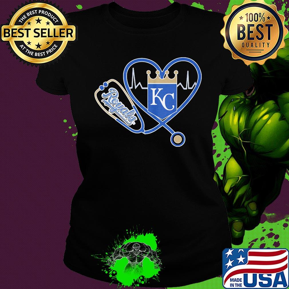 Kansas city royals baseball stethoscope heart s Ladies tee Kansas city royals baseball stethoscope heart s Ladies tee