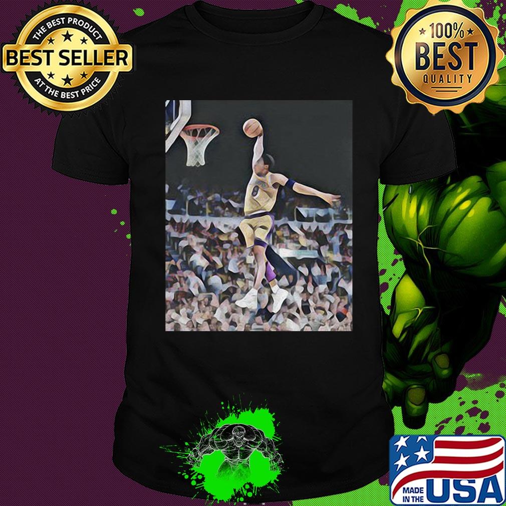 Kobe bryant playing basketball los angeles lakers team shirt