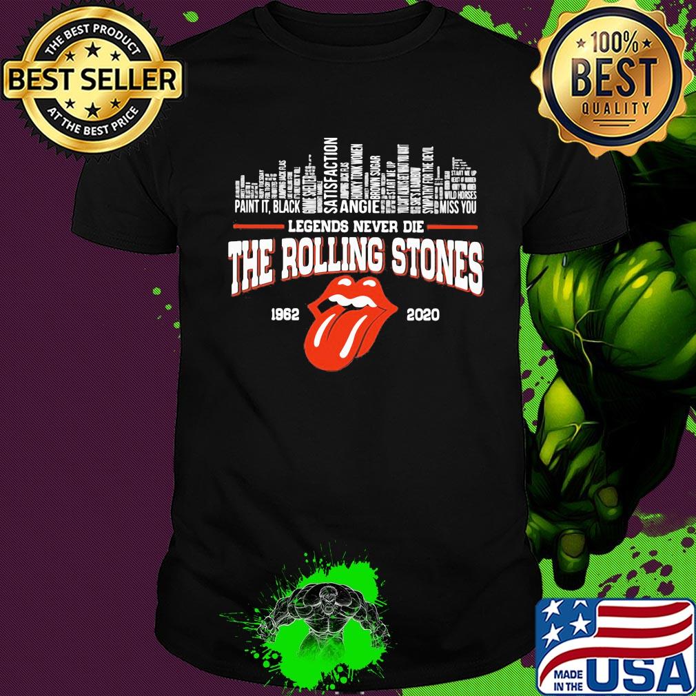 Legends never die the rolling stones 1962 2020 shirt Legends never die the rolling stones 1962 2020 shirt