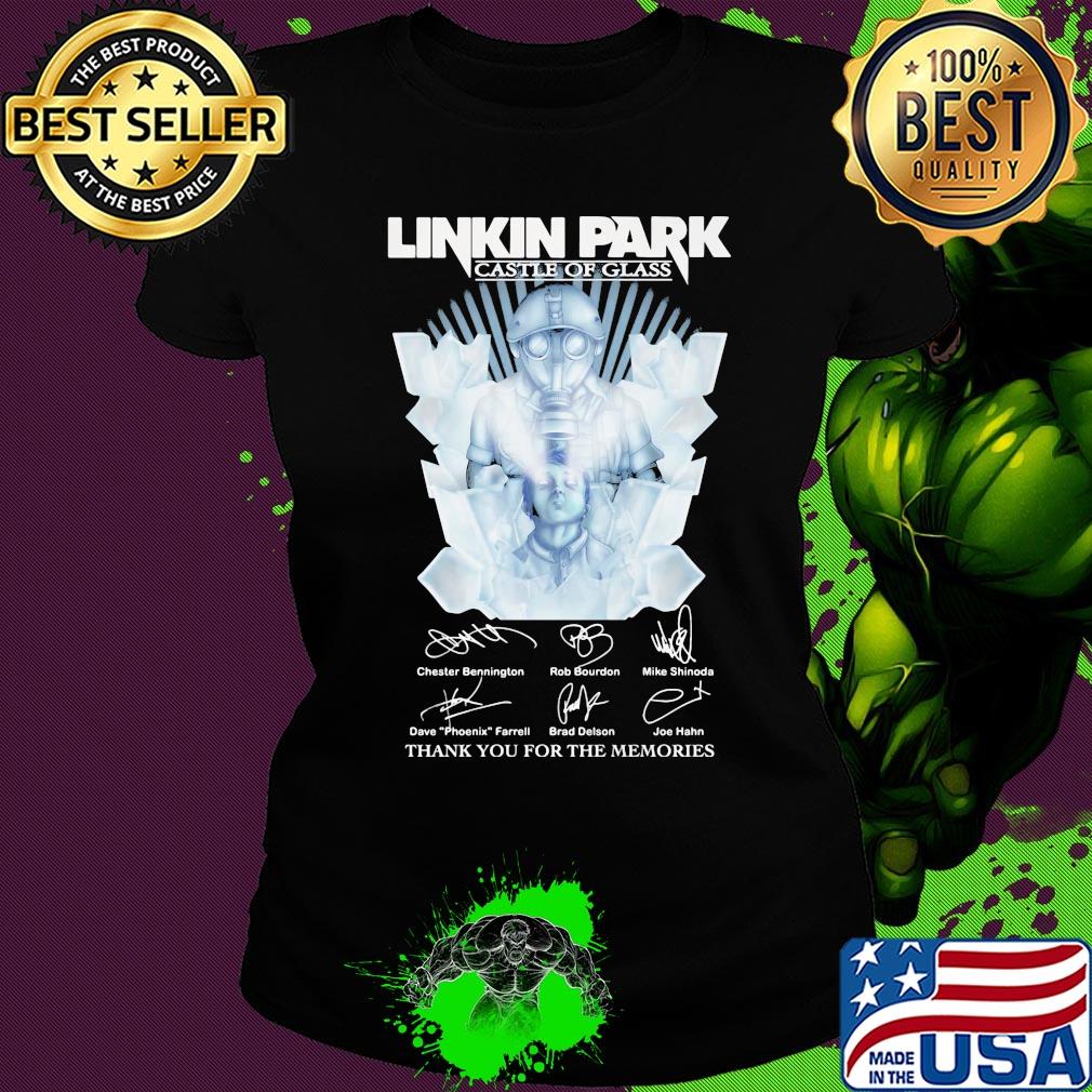 Linkin park castle of glass thank you for the memories signatures s Ladies tee Linkin park castle of glass thank you for the memories signatures s Ladies tee