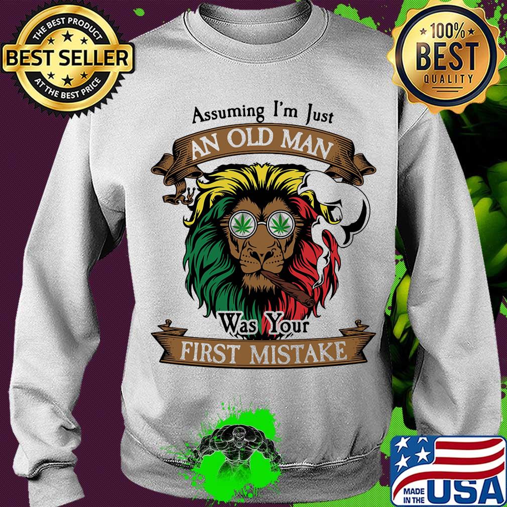 Lion smoking assuming I'm just an old lady was your first mistake vintage s Sweater Lion smoking assuming I'm just an old lady was your first mistake vintage s Sweater