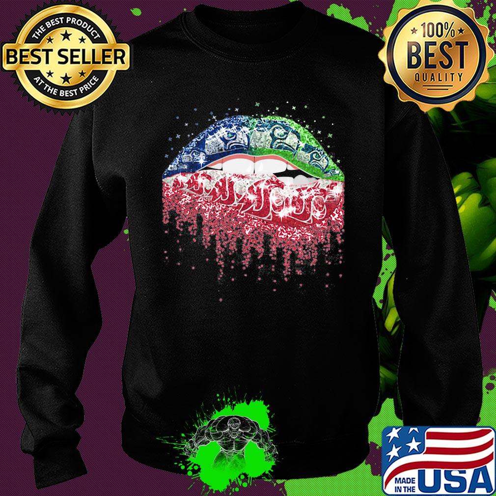 Lips seattle seahawks and washington state cougars s Sweater Lips seattle seahawks and washington state cougars s Sweater
