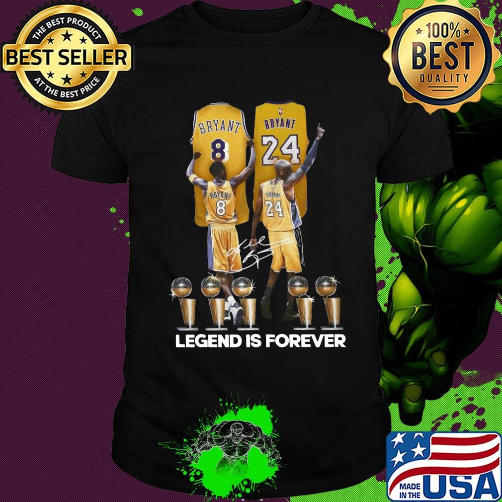 Los angeles 8 lakers bryant 24 signature legend is forever shirt
