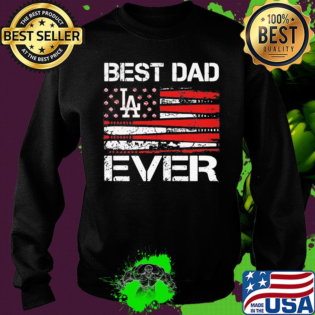 Los angeles dodgers best dad ever american flag happy father's day s Sweater Los angeles dodgers best dad ever american flag happy father's day s Sweater