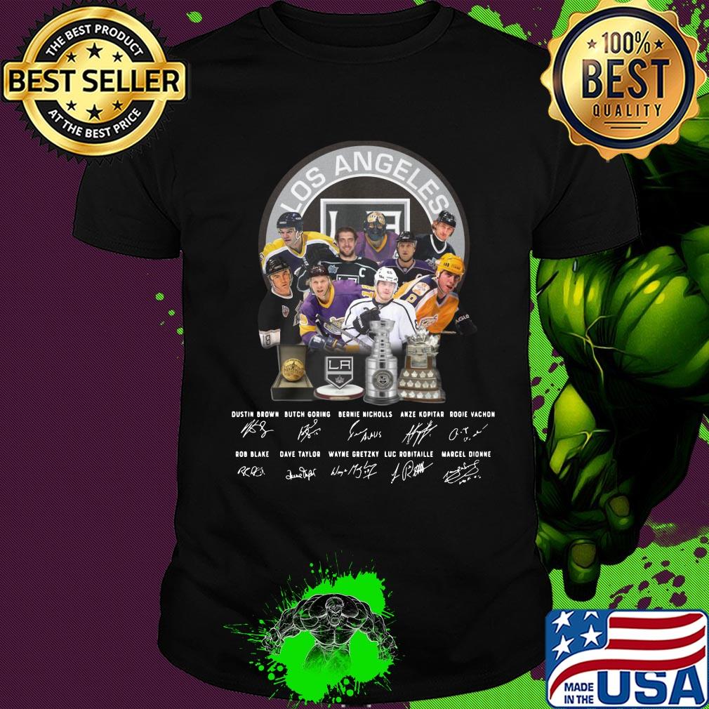 Los angeles kings hockey team players signatures shirt