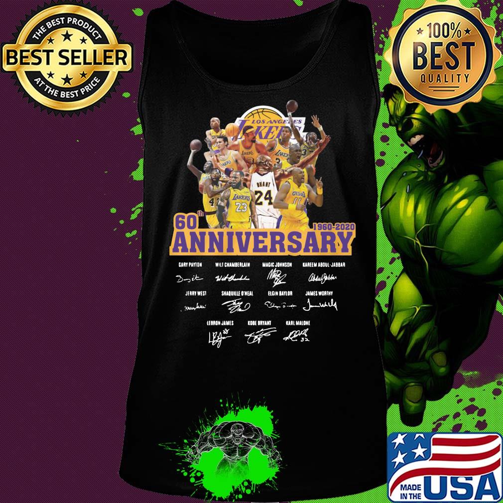 Los angeles lakers basketball team 60th anniversary 1960 2020 signatures s Tank top Los angeles lakers basketball team 60th anniversary 1960 2020 signatures s Tank top