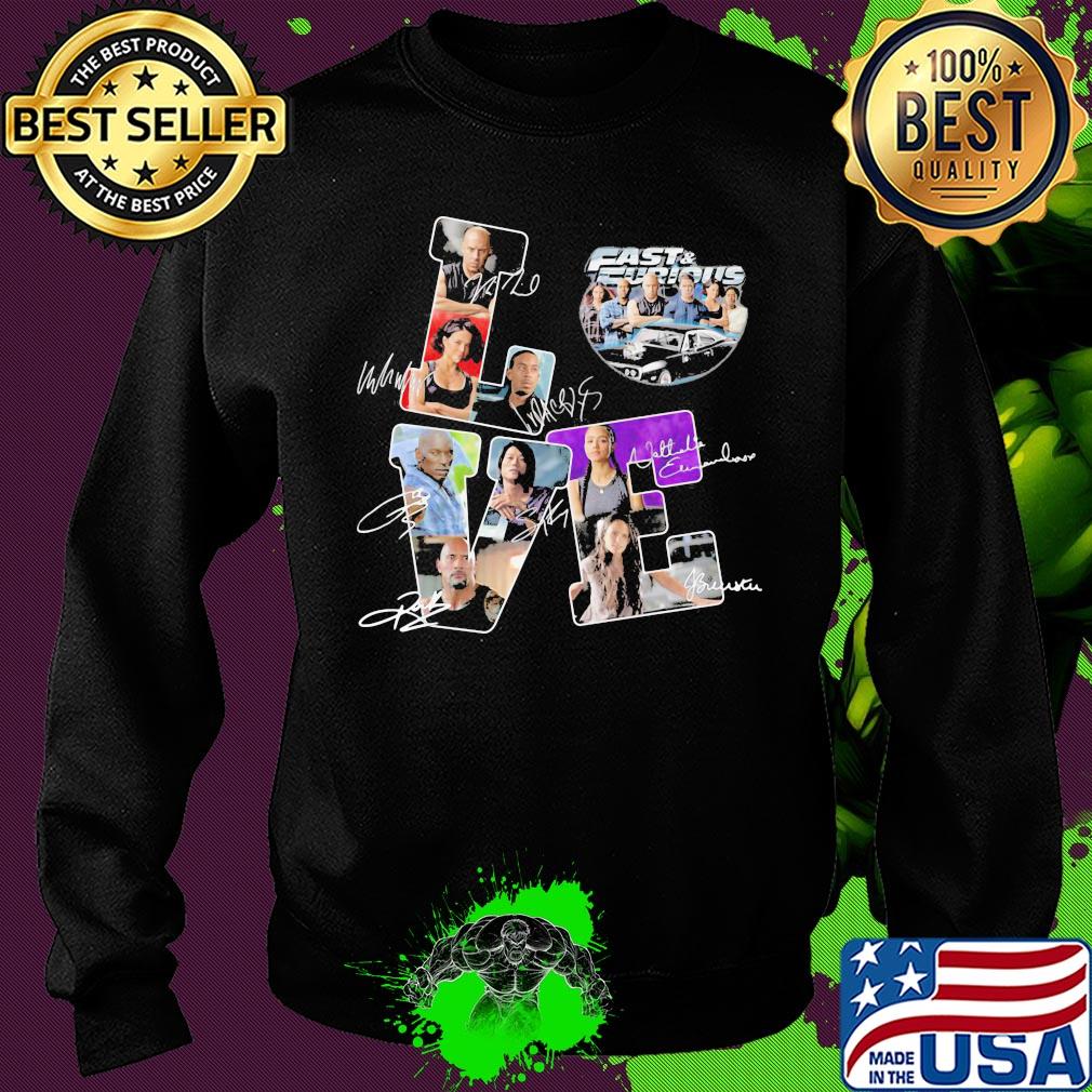 Love fast and furious movies characters signatures s Sweater Love fast and furious movies characters signatures s Sweater