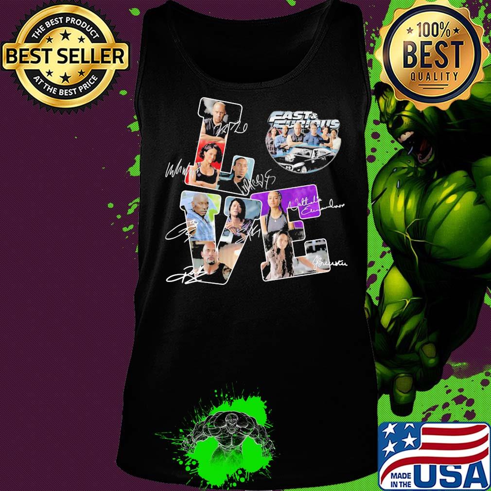 Love fast and furious movies characters signatures s Tank top Love fast and furious movies characters signatures s Tank top