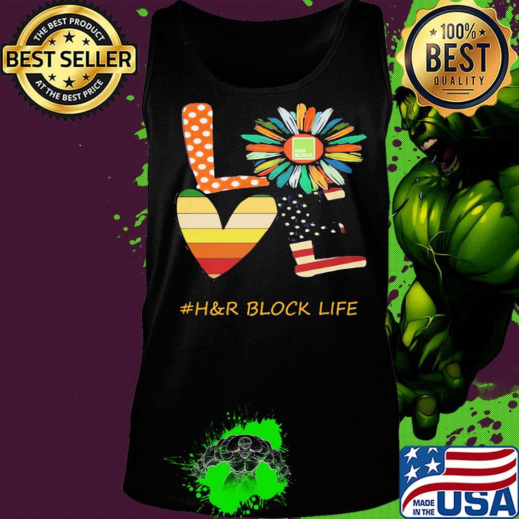 Love h&r block life flower american flag vintage s Tank top Love h&r block life flower american flag vintage s Tank top