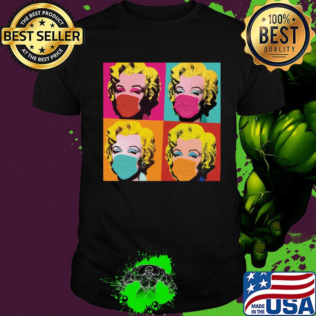 Marilyn monroe inspired mask bella muscle art shirt