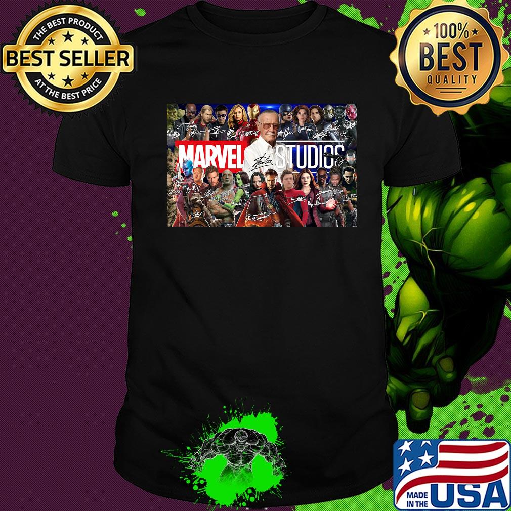 Marvel studios characters signatures horizontal poster shirt