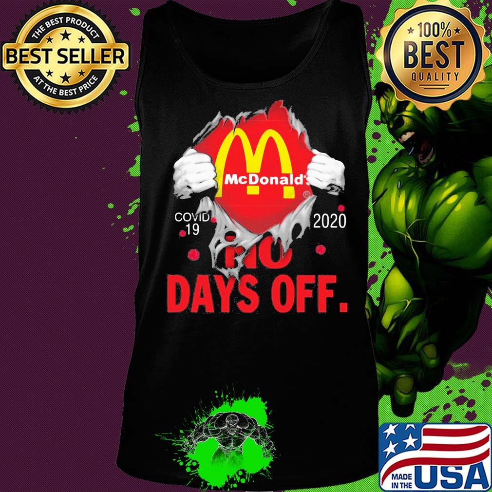 Mcdonald’s covid-19 2020 no days off s Tank top Mcdonald’s covid-19 2020 no days off s Tank top