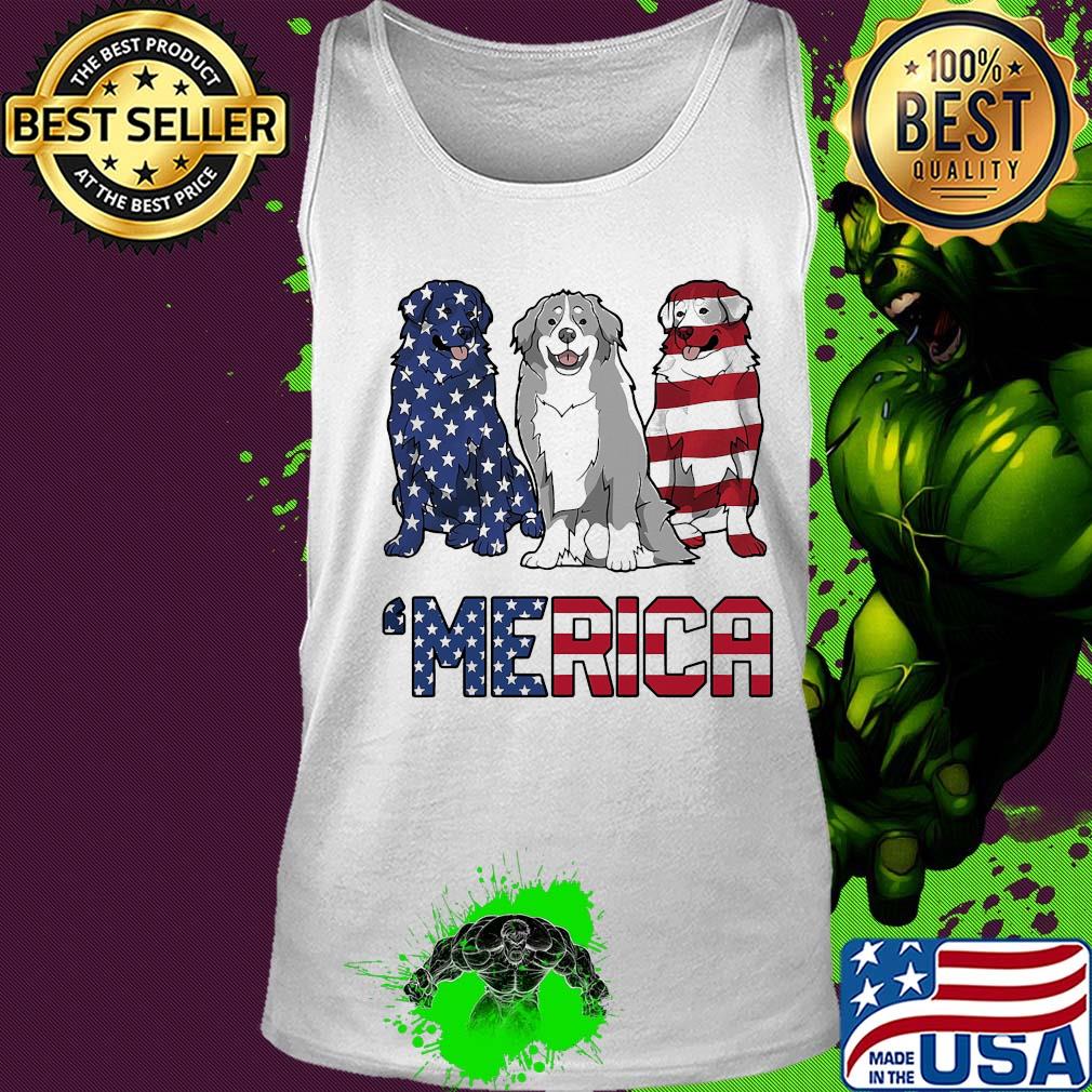 Merica Bernese Mountain Dog American flag veteran Independence Day s Tank top Merica Bernese Mountain Dog American flag veteran Independence Day s Tank top
