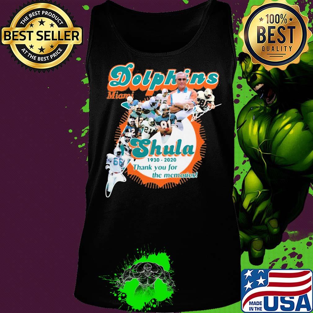Miami dolphins shula 1930 2020 thank you for the memories signature s Tank top Miami dolphins shula 1930 2020 thank you for the memories signature s Tank top