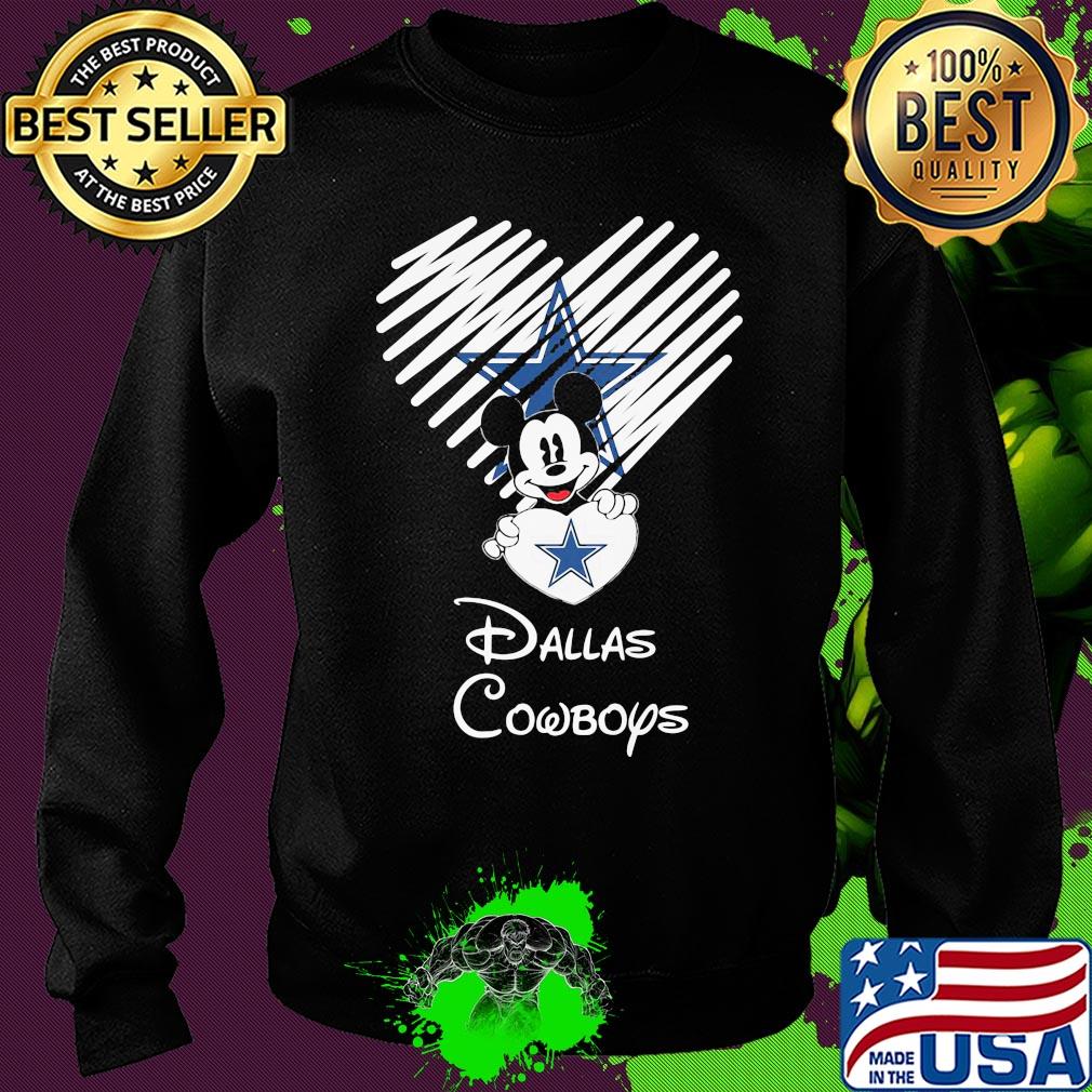 Mickey mouse hug heart dallas cowboys logo s Sweater Mickey mouse hug heart dallas cowboys logo s Sweater