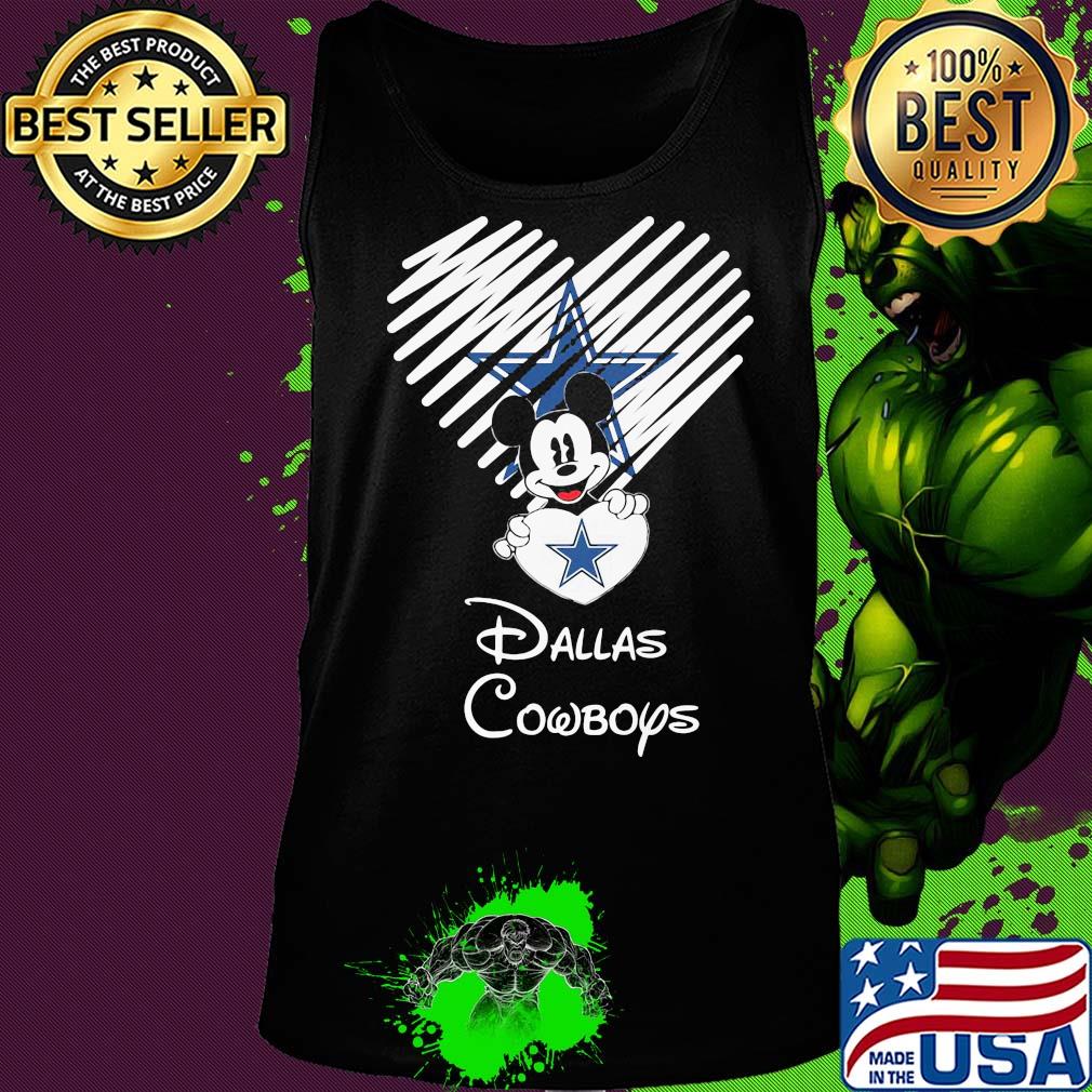 Mickey mouse hug heart dallas cowboys logo s Tank top Mickey mouse hug heart dallas cowboys logo s Tank top