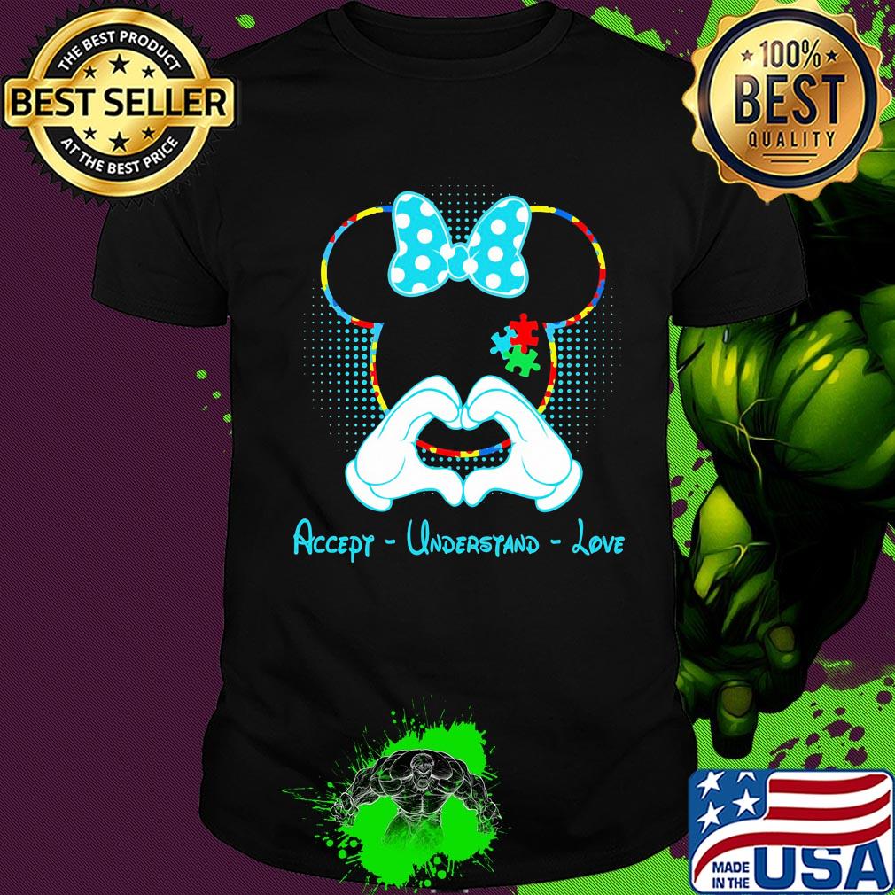 Minnie mouse autism awareness accept understand love shirt