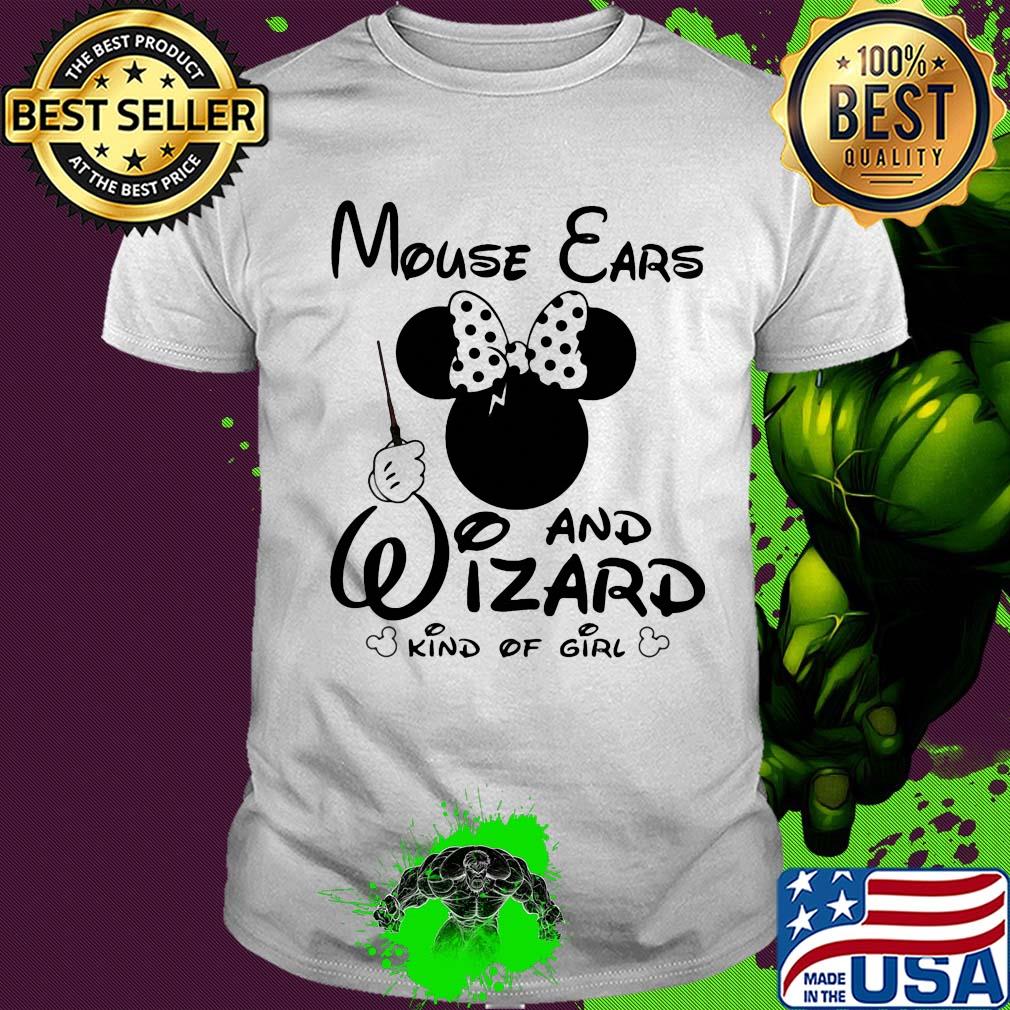 Minnie mouse ears and wizard kind of girl shirt