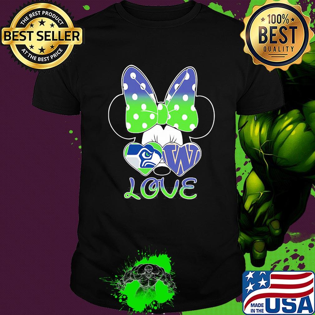 Minnie mouse seattle seahawks winnipeg blue bombers love shirt