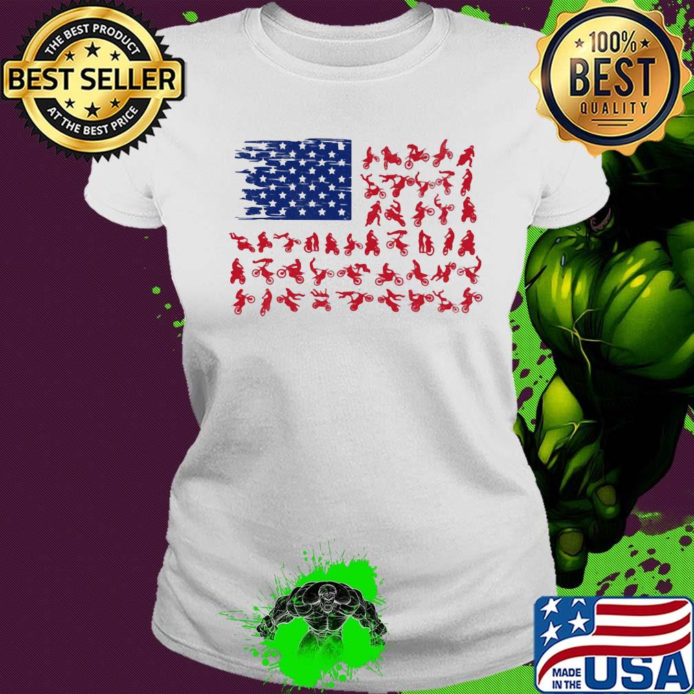 Motocross American flag veteran Independence Day s Ladies tee Motocross American flag veteran Independence Day s Ladies tee