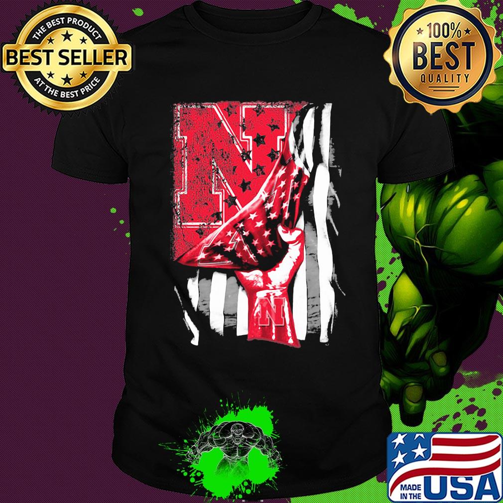 Nebraska cornhuskers american flag independence day father's day shirt