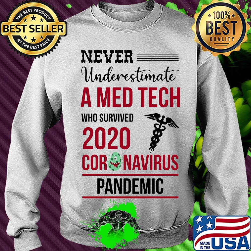 Never underestimate a med tech who survived 2020 coronavirus pandemic s Sweater Never underestimate a med tech who survived 2020 coronavirus pandemic s Sweater