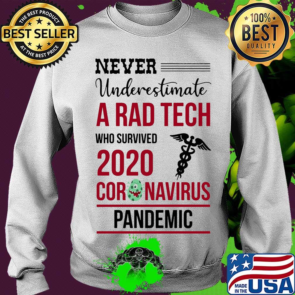 Never underestimate a rad tech who survived 2020 coronavirus pandemic s Sweater Never underestimate a rad tech who survived 2020 coronavirus pandemic s Sweater
