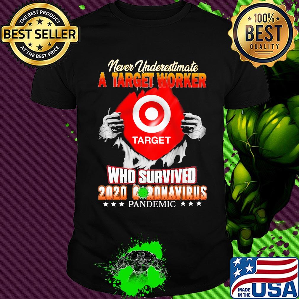 Never underestimate a target worker who survived 2020 coronavirus pandemic shirt