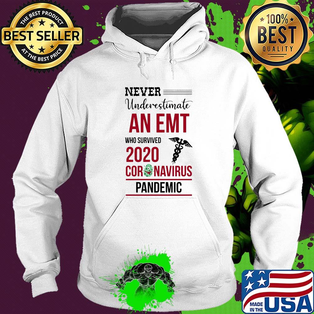 Never underestimate an EMT who survived 2020 coronavirus pandemic s Hoodie Never underestimate an EMT who survived 2020 coronavirus pandemic s Hoodie