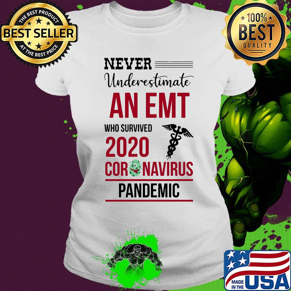 Never underestimate an EMT who survived 2020 coronavirus pandemic s Ladies tee Never underestimate an EMT who survived 2020 coronavirus pandemic s Ladies tee