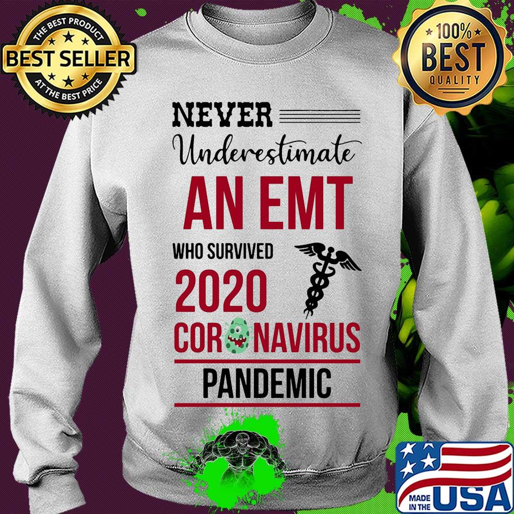 Never underestimate an EMT who survived 2020 coronavirus pandemic s Sweater Never underestimate an EMT who survived 2020 coronavirus pandemic s Sweater
