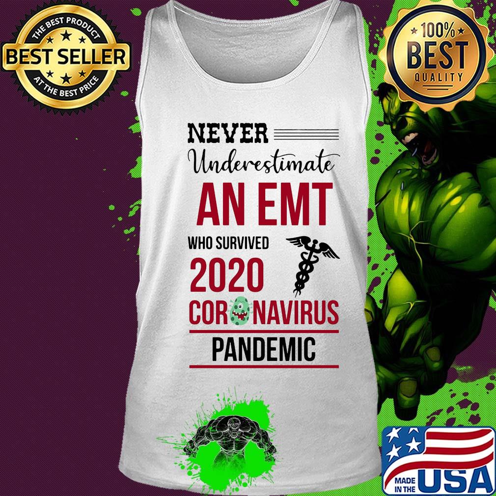 Never underestimate an EMT who survived 2020 coronavirus pandemic s Tank top Never underestimate an EMT who survived 2020 coronavirus pandemic s Tank top