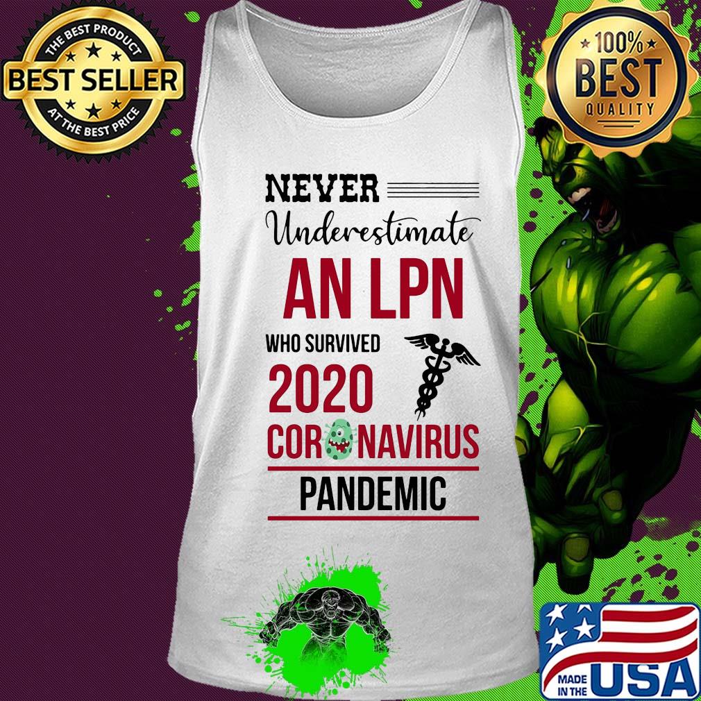 Never underestimate an LPN who survived 2020 coronavirus pandemic s Tank top Never underestimate an LPN who survived 2020 coronavirus pandemic s Tank top