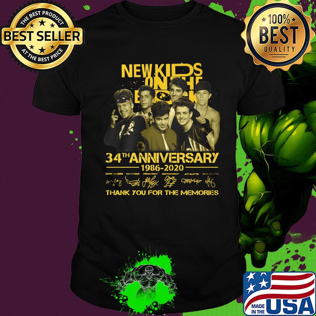 New Kids on the block 34th anniversary 1986 2020 signature shirt