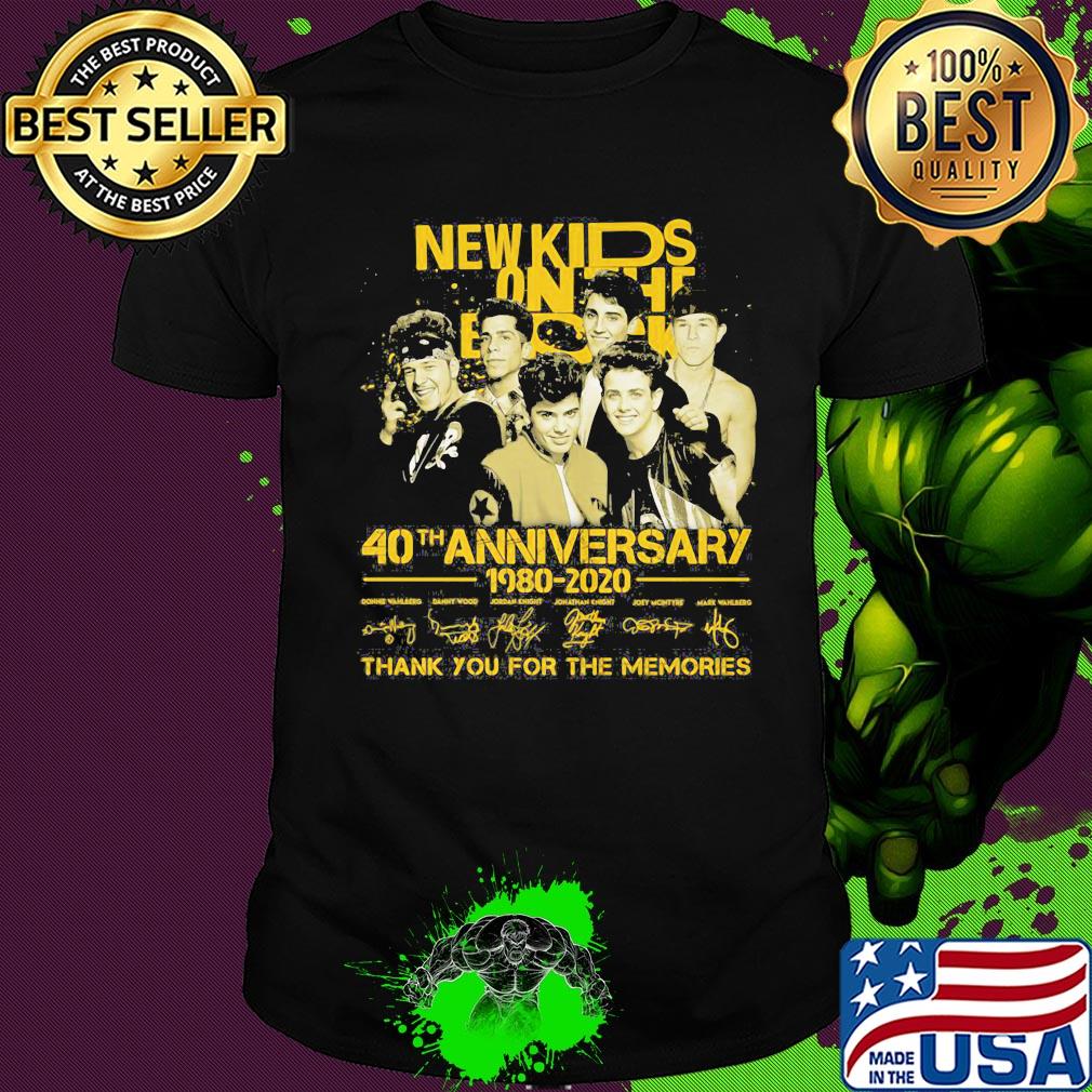 New Kids on the Block 40th anniversary 1980-2020 signature shirt