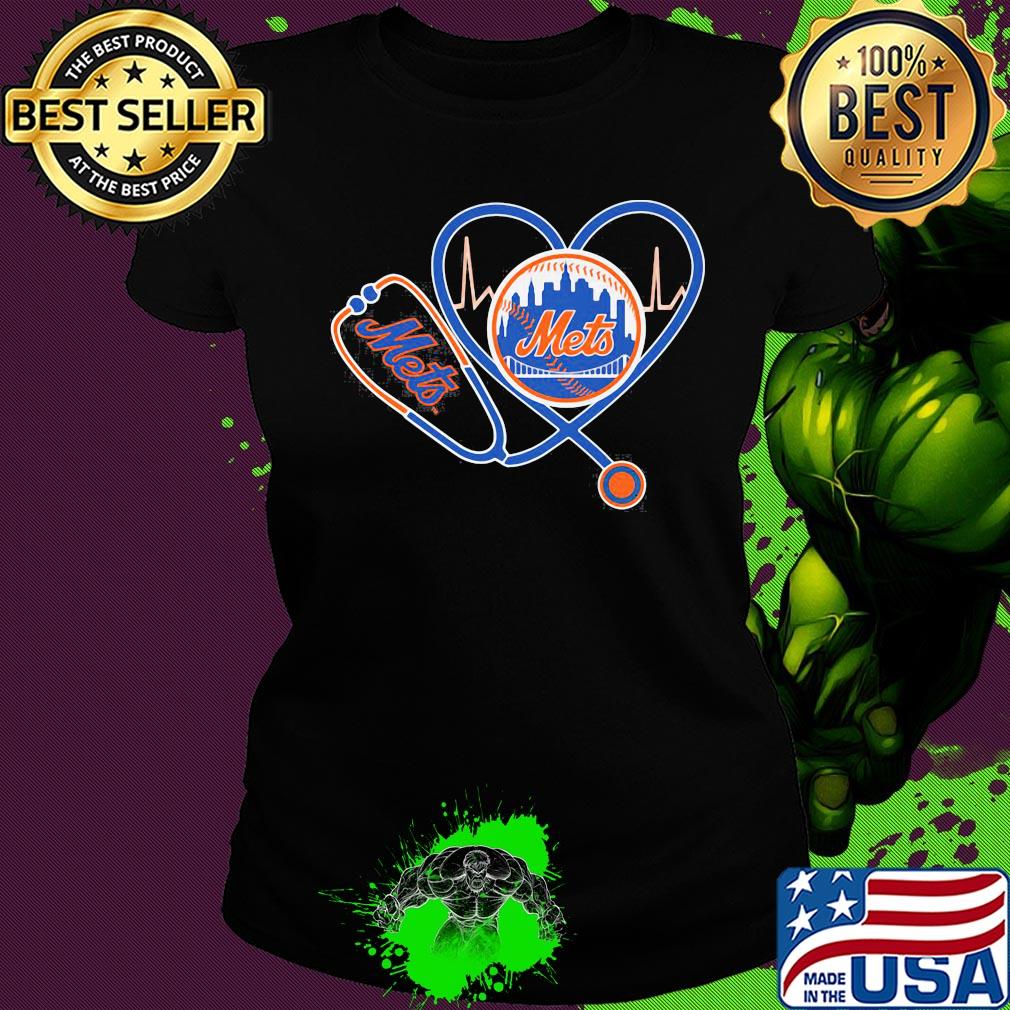 New York Mets nurse heart s Ladies tee New York Mets nurse heart s Ladies tee