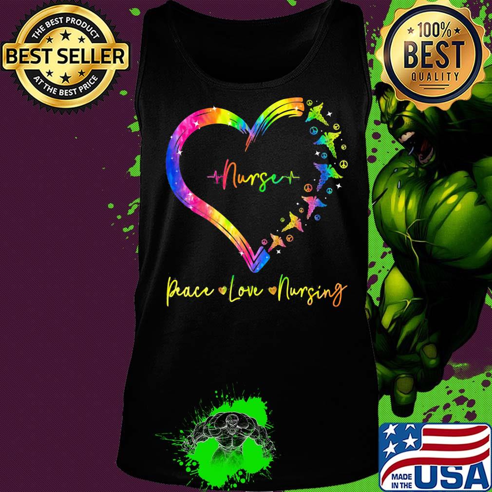 Nurse peace love nursing heart s Tank top Nurse peace love nursing heart s Tank top