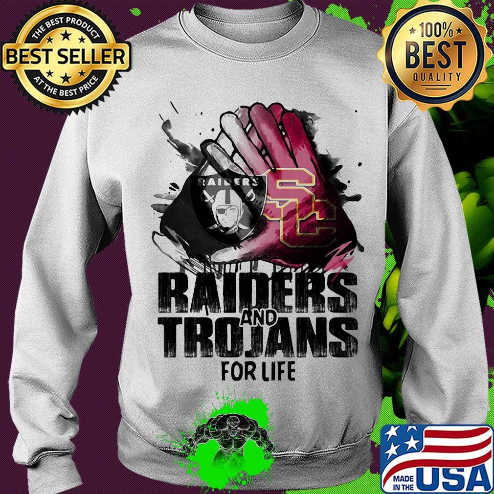 Oakland raiders and southern california trojans for life art s Sweater Oakland raiders and southern california trojans for life art s Sweater