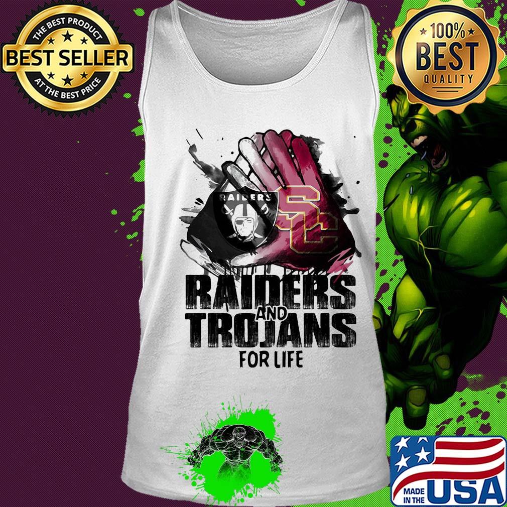 Oakland raiders and southern california trojans for life art s Tank top Oakland raiders and southern california trojans for life art s Tank top