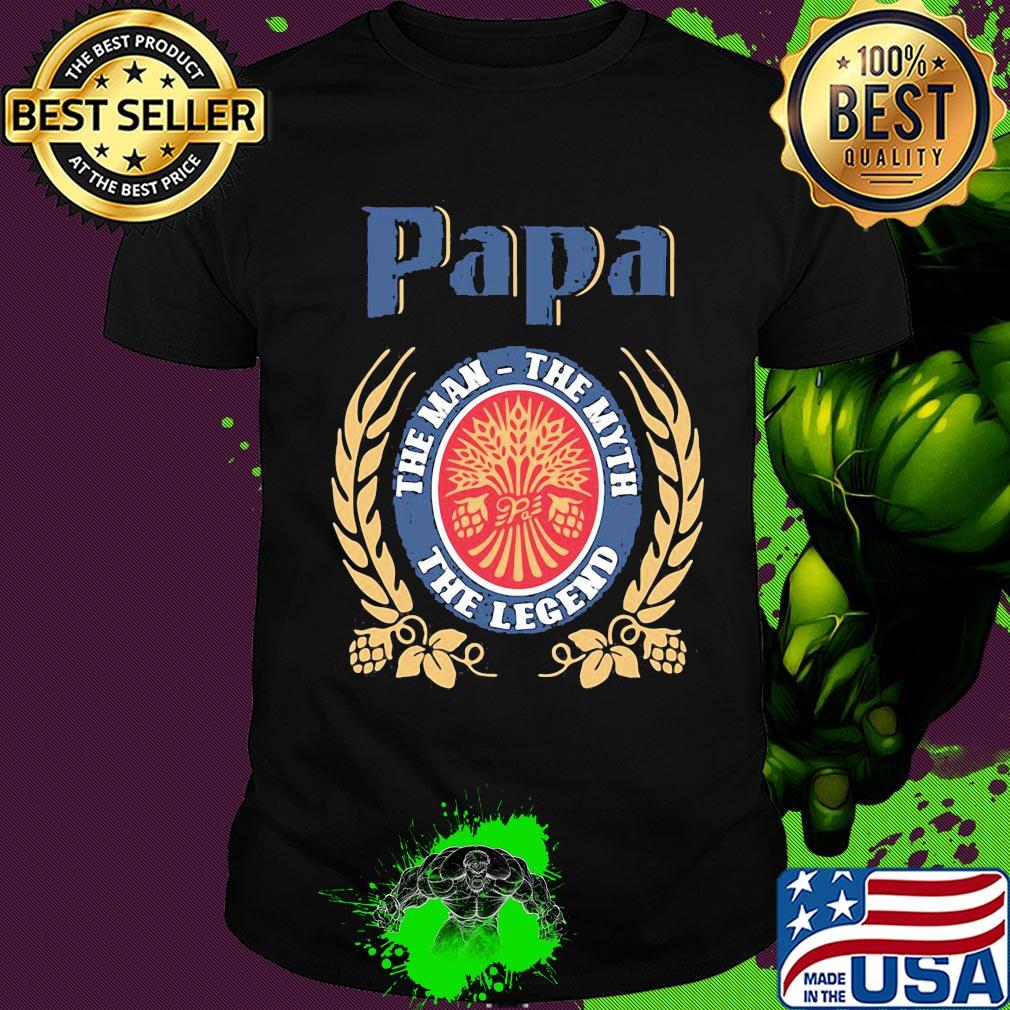 Papa the man the myth the legend logo shirt