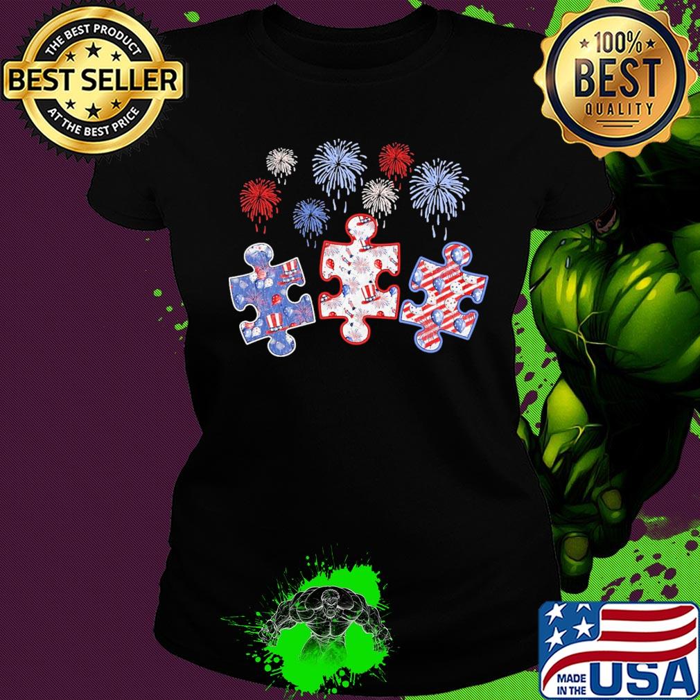 Patriotic autism firework american flag independence day s Ladies tee Patriotic autism firework american flag independence day s Ladies tee