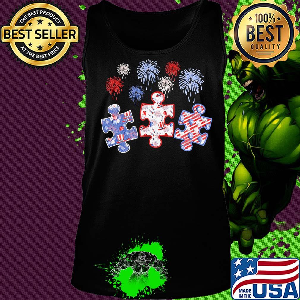 Patriotic autism firework american flag independence day s Tank top Patriotic autism firework american flag independence day s Tank top