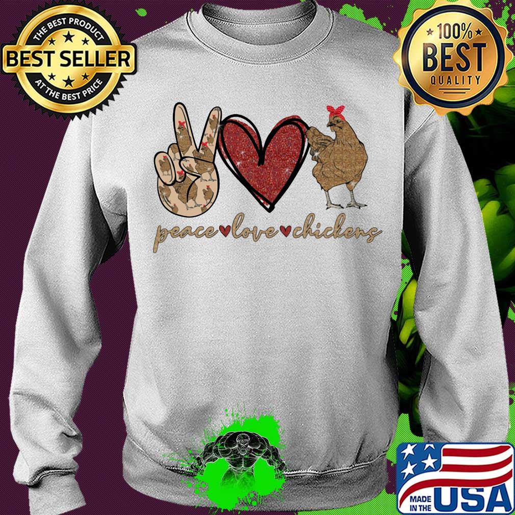 Peace love heart chickens s Sweater Peace love heart chickens s Sweater